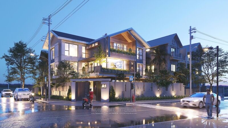 Thiết kế kiến trúc biệt thự 3 tầng